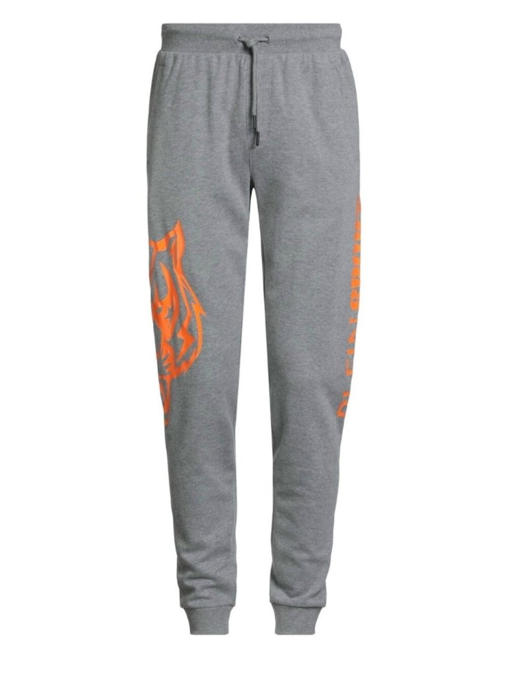 Philipp Plein Gray Joggers with Orange Graphic Tiger L